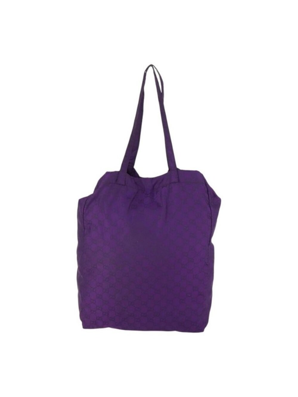 Authentic GUCCI GG Canvas Shoulder Bag Nylon Purple 281487 - Picture 11 of 16